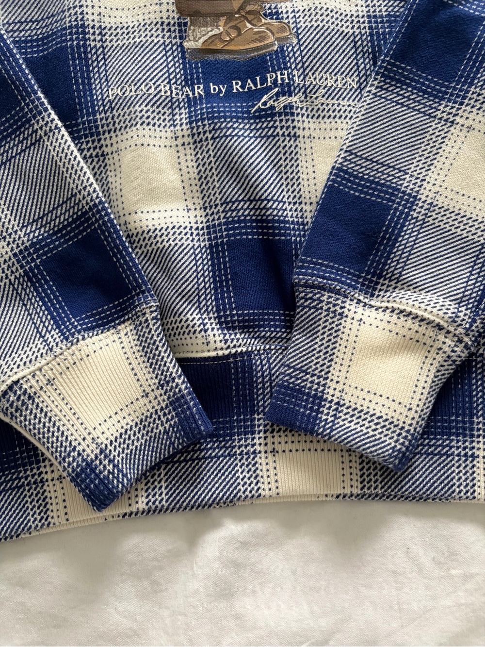 Polo Ralph Lauren Women’s Plaid Polo Bear Hoodie - Picture 5 of 14